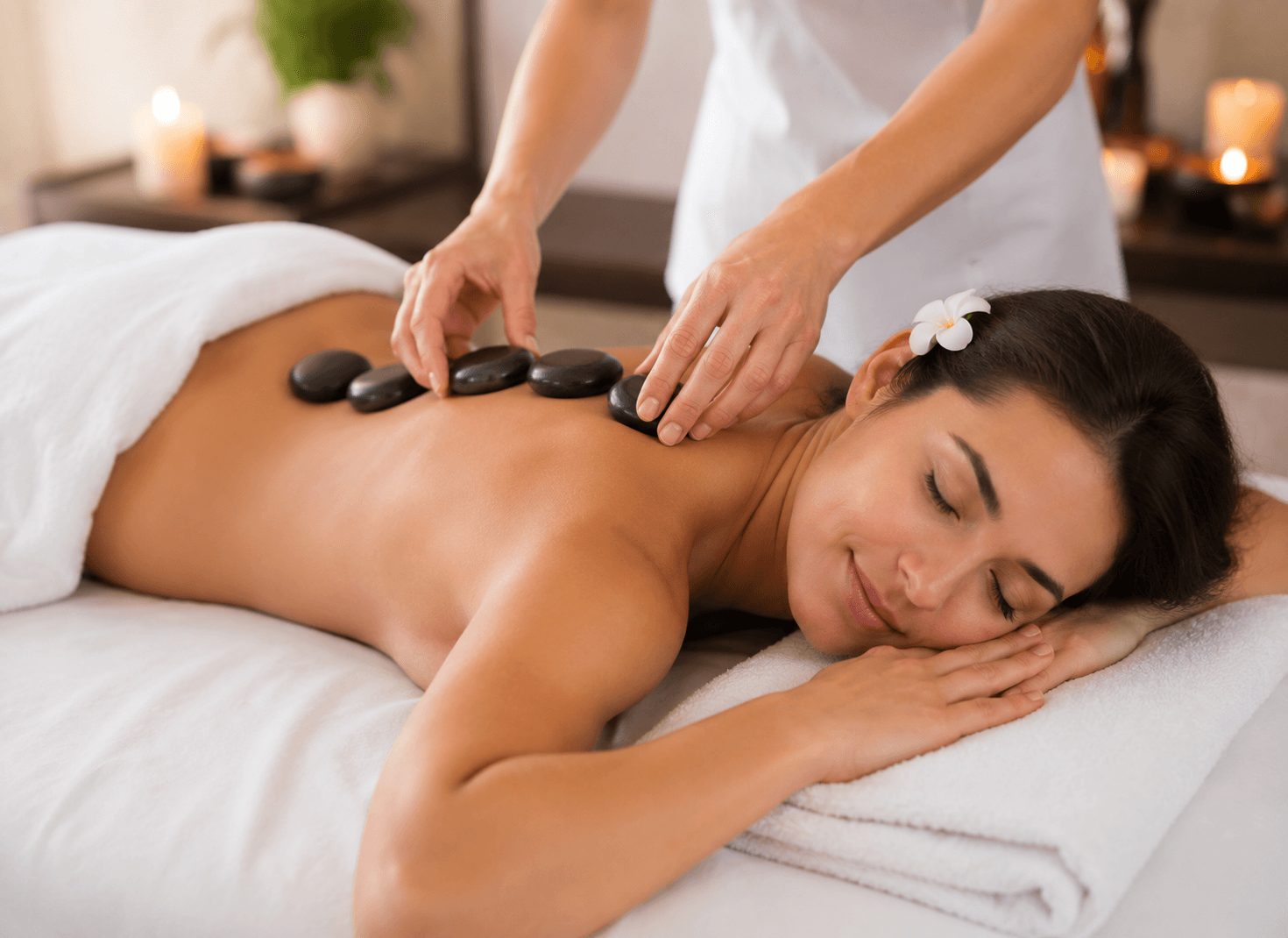 Hot Stone Therapy treatment at Calmlly Jaipur